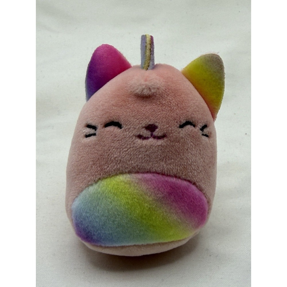 Squishmallow Squishville Rainbow Squad 2" Plush Mini SABRINA Pink Caticorn